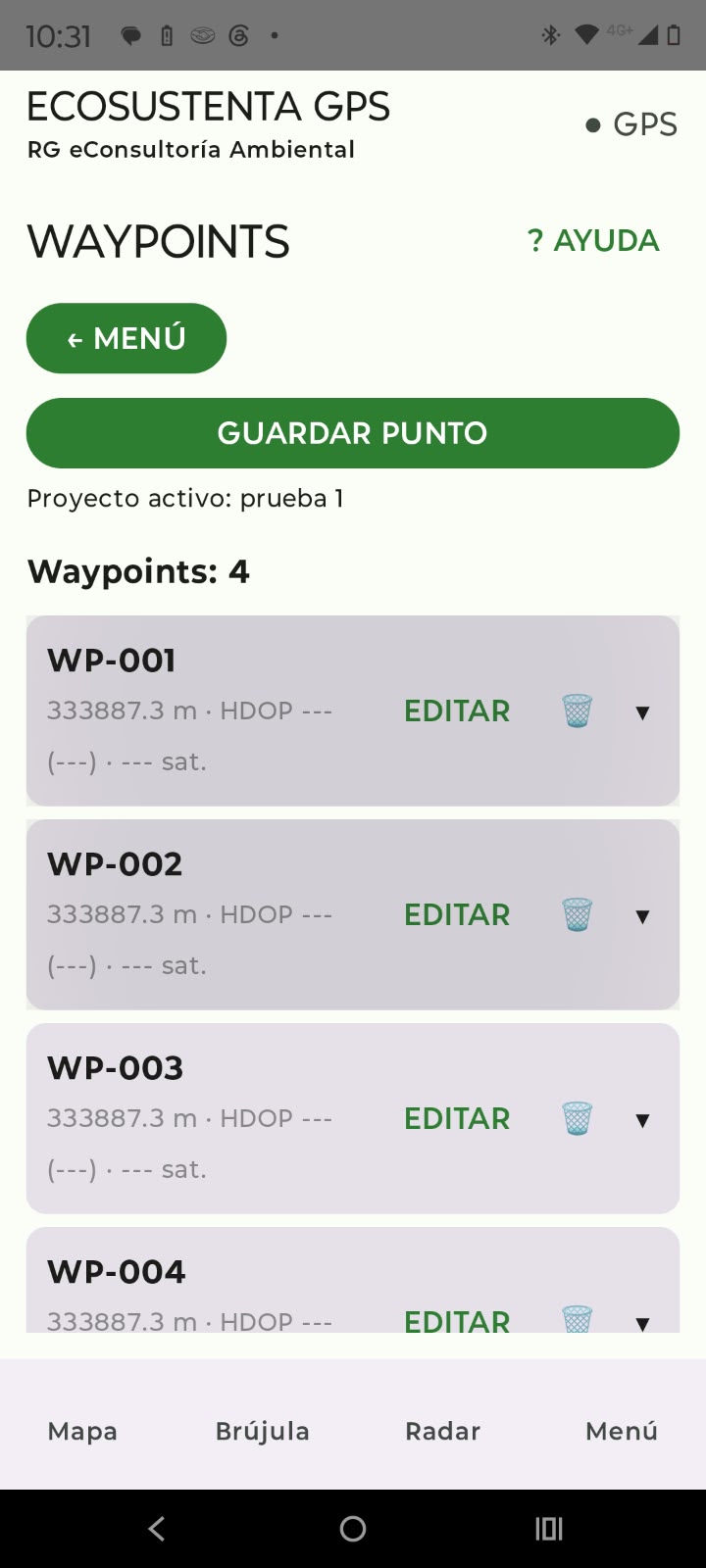 Waypointscon datos completos